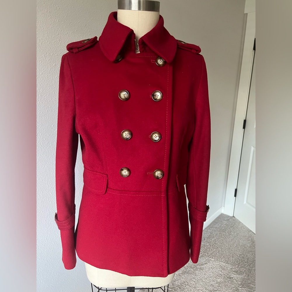 New MICHAEL Michael Kors Red Peacoat